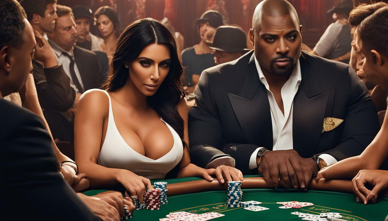 kim kardashian playing poker